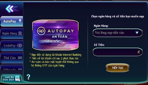 Hướng dẫn rút và nạp tiền Game bài đổi thưởng 789 7 Game bài đổi thưởng 789 hỗ trợ nạp/rút tiền nhanh chóng