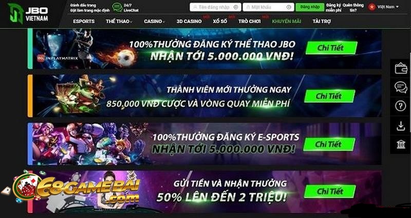 Khuyến mãi cực hot tại nhà cái JBO