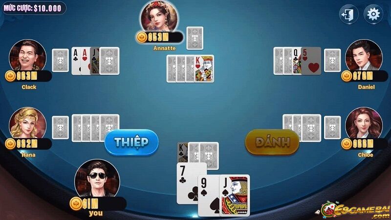 Đánh bài Catte tại cổng game 68gamebai đỉnh nhất Việt Nam 3 Cách đánh Catte qua từng vòng đấu