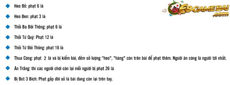 Luật tính tiền trong game đánh bài Tiến lên miền Nam