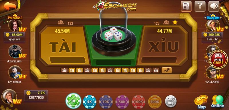 Hướng dẫn chơi Tài xỉu tại 68gamebai tỉ lệ ăn 99% 3 Hướng dẫn cách chơi tài xỉu tại 68 game bài dễ thắng