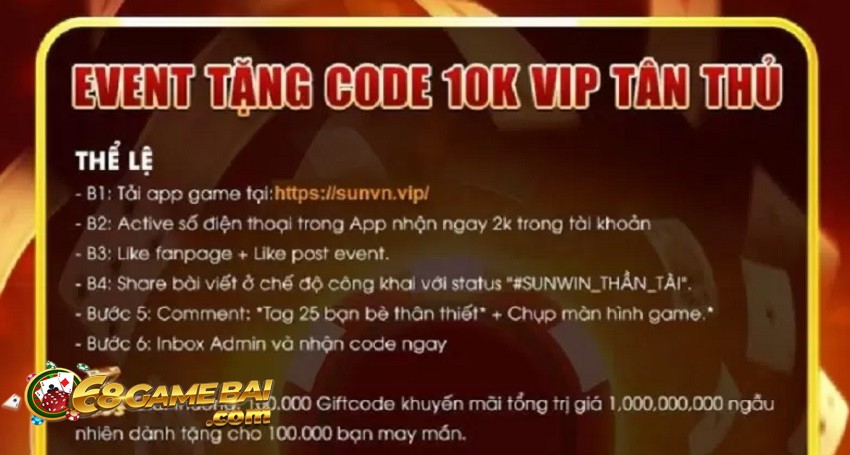 Sunwin - Game bài đổi thưởng uy tín top đầu Việt Nam 25 Phát Code 10K cho tân thủ của Sunwin