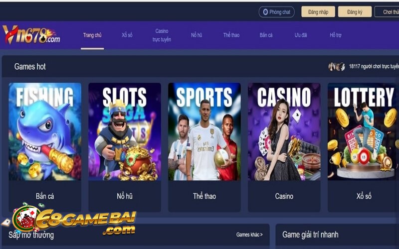 vn678 - Kho game cá cược khổng lồ