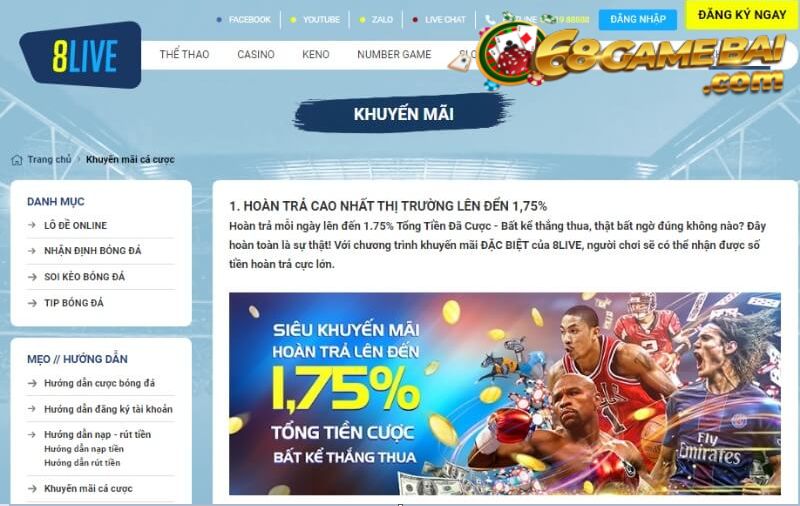 Cá cược bóng đá đơn giản và nhanh chóng tại nhà cái 8live