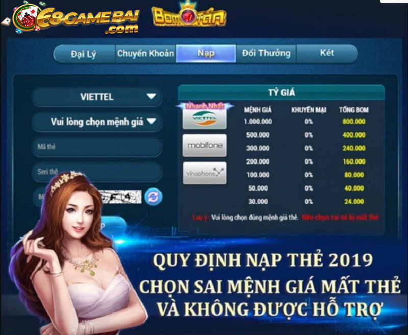 Bomtan win là gì? Review chi tiết từ A đến Z về Bomtan win 6 Nạp tiền vào tài khoản