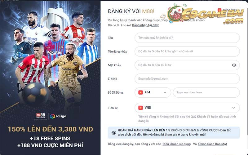 M88 - Link vào nhà cái M88 bằng điện thoại mới nhất 9 Hướng dẫn tạo tài khoản game tại M88