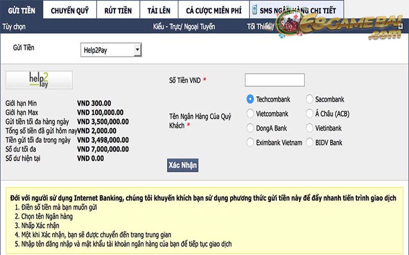 M88 - Link vào nhà cái M88 bằng điện thoại mới nhất 11 Gửi tiền nhanh chóng vào tài khoản nhà cái