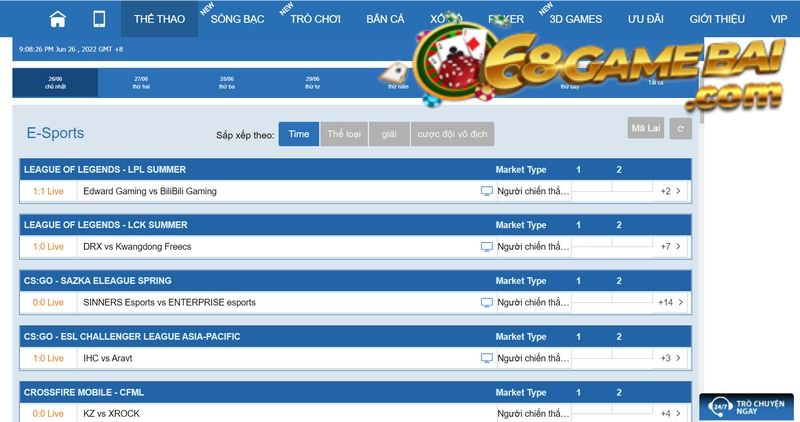 Nhà cái thể thao uy tín nhất trên thị trường