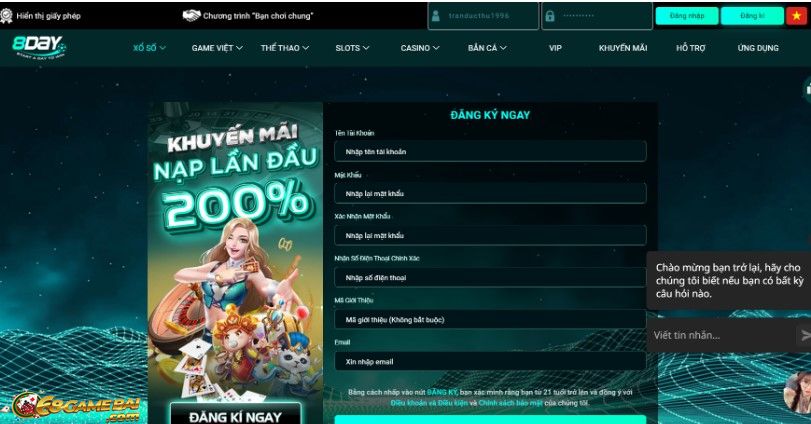Hướng dẫn đăng ký 8Day chuẩn xác nhất 2022 2 Hoàn tất quá trình đăng ký tài khoản 8Day