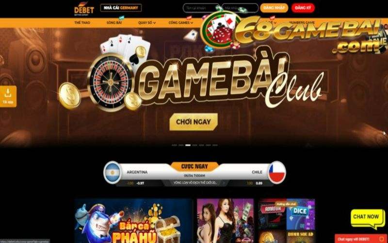 Trang chủ của nhà cái Debet
