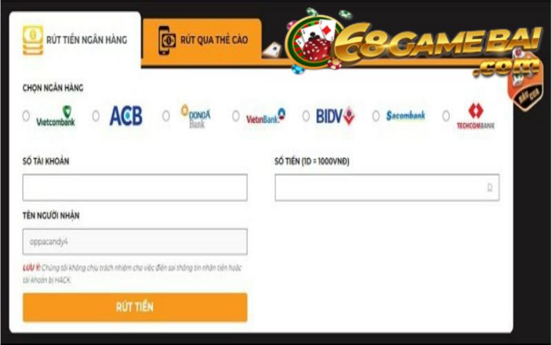 Mẫu phiếu yêu cầu rút tiền từ nhà cái về