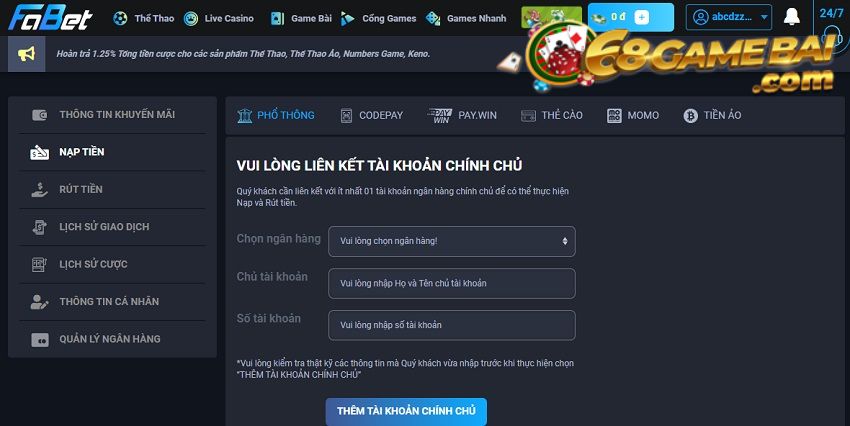 Fabet - Review chi tiết nhà cái Fabet uy tín số 1 thế giới 6 Giao dịch siêu nhanh và đơn giản tại Fabet