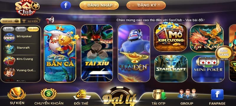 Saoclub - Cổng game số 1 server Việt Nam 4 năm liên tiếp 2 Các trò chơi tại Saoclub