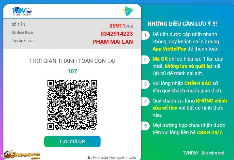 Hướng dẫn nạp tiền 8day nhanh chóng - hiệu quả nhất hiện nay 5 Nạp tiền qua Viettel Pay