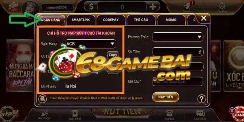 6 Cách Nạp Tiền Sunwin Chi Tiết Cho Cược Thủ