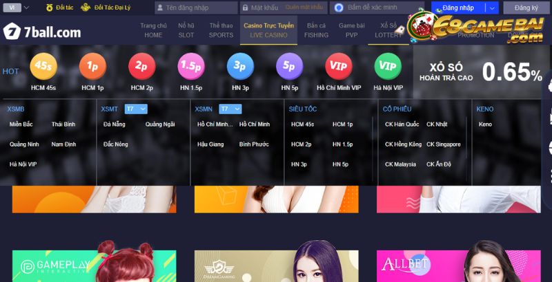 Nạp tiền vô cùng nhanh gọn dành cho các tân thủ tại 7ball