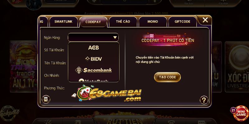 6 Cách Nạp Tiền Sunwin Chi Tiết Cho Cược Thủ 5 Cách nạp tiền tại Sunwin qua codepay