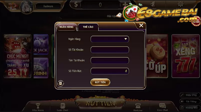 Hướng dẫn thực hiện giao dịch rút tiền từ cổng game Zowin