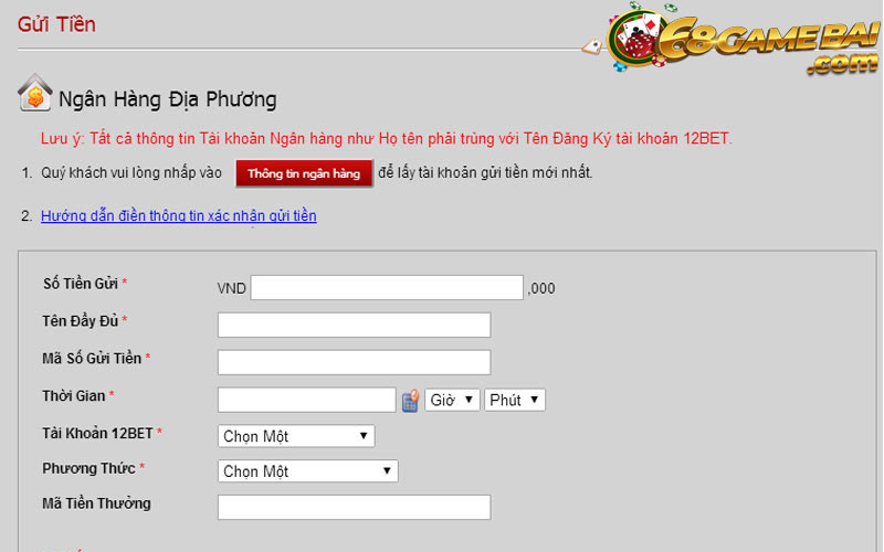 Review Chi Tiết Nhà Cái 12bet – Ngọa Hổ Tàng Long Của Châu Á 5 Nạp rút tiền nhanh chóng và gọn nhẹ từ 12bet