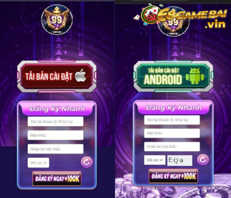 99Vin - Sân chơi game bài đổi thưởng mới lạ nhất năm 2022 5 Tải game 99Vin trên các nền tảng iOS và Android