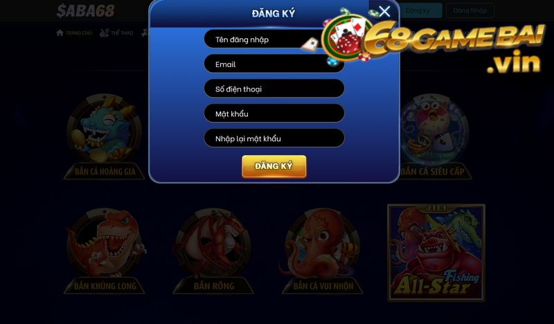 Saba68 - Cổng game uy tín gặt hái nhiều thành công nhất 6 Hệ thống đăng ký và đăng nhập tài khoản đơn giản