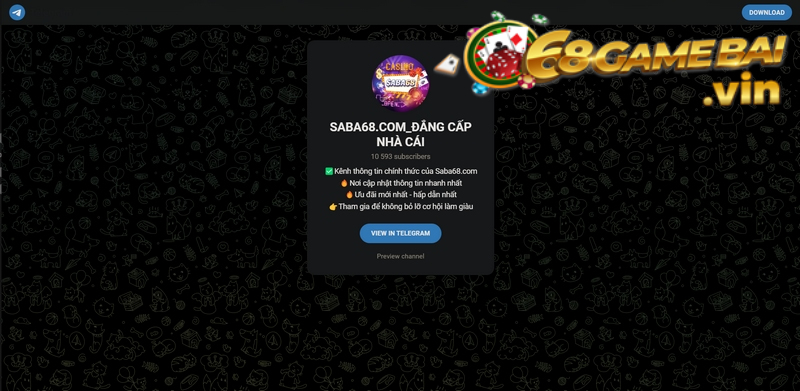 Saba68 - Cổng game uy tín gặt hái nhiều thành công nhất 8 Hỗ trợ khách hàng tận tình qua telegram
