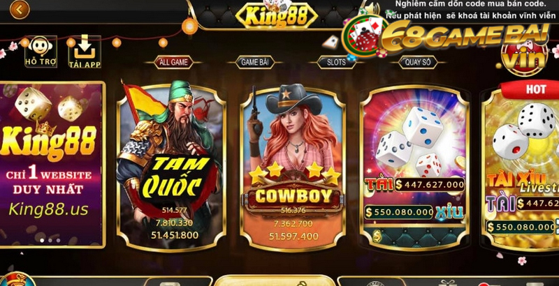 King88 - Cổng bài game đổi thưởng online uy tín 2022 4 Thể loại game đa dạng, đẳng cấp thế giới