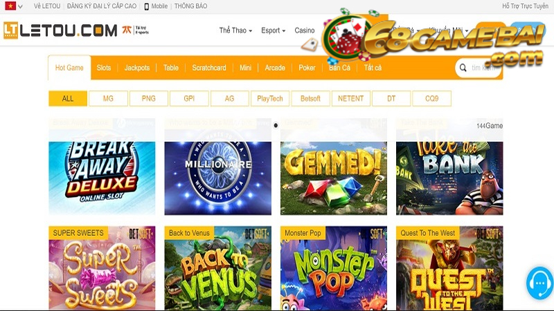 Nhiều slot game hấp dẫn đang chờ đón bạn tại Letou