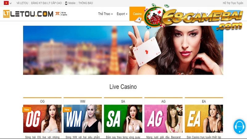 Cá cược Casino tại Letou