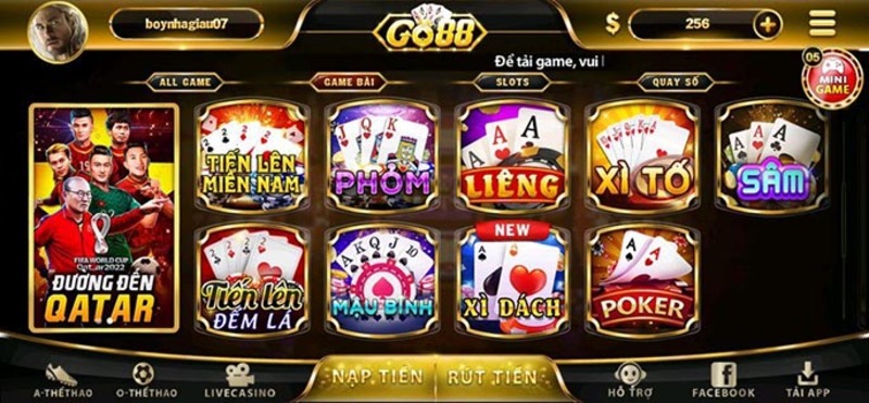 Tải Go88 - Hướng dẫn cách tải game Go88 nhanh nhất cho điện thoại 4 Game bài đổi thưởng đa dạng tại cổng game
