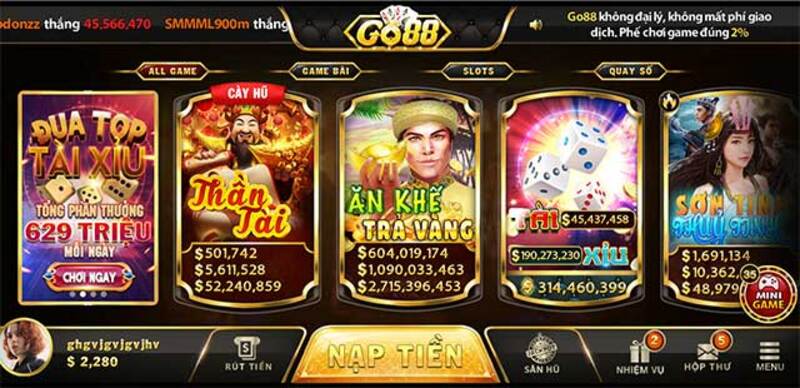 Tải Go88 - Hướng dẫn cách tải game Go88 nhanh nhất cho điện thoại 5 Một số slot game nổ hũ hấp dẫn tại Go88
